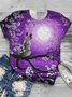 Casual Short Sleeve Round Neck Top