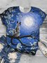 Casual Short Sleeve Round Neck Top
