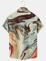 Men's Geometric Texture Print Casual Vacation Short Sleeve Hawaiian Shirt