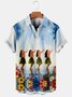 1Vintage Hawaiian Men's Short Sleeve Casual Shirt