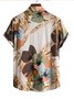 Men's Fashion Trend Rayon Print Short Sleeve Shirt