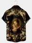 Mens Madonna Print Casual Breathable Short Sleeve Shirt