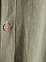 Men's Fashion Color Linen Stand Collar Short Sleeve Shirt