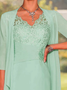 Elegant Plain Lace Stitching Vest Knitted Dress & Cardigan Two-piece Set