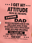 Women Attitude Dad Waterproof Oilproof And Stainproof Fabric Casual T-Shirt