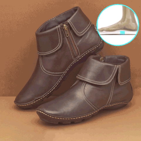 Hemmed Zip Casual Plain Short Boots