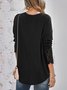 Lace Casual Loose Buttoned Top