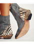 Split Joint Suede Winter Flat Heel Boots