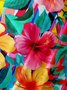Floral Chest Pocket Short Sleeve Hawaiian Shirt