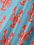 Lobster Chest Pocket Short Sleeve Hawaiian Shirt