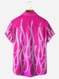 Flame Chest Pocket Short Sleeve Casual Shirt