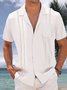 Cotton Chest Pocket Short Sleeve Guayabera Shirt