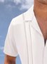 Cotton Chest Pocket Short Sleeve Guayabera Shirt