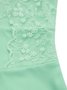 Elegant Plain Lace Stitching Vest Knitted Dress & Cardigan Two-piece Set