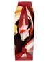 Printing Square Neck Abstract Vacation One Piece With Cover Up