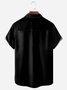 Geometric Stripe Chest Pocket Short Sleeve Casual Shirt