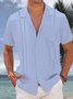 Cotton Chest Pocket Short Sleeve Guayabera Shirt