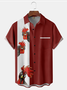 Rooster Chest Pocket Short Sleeve Bowling Shirt