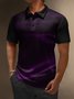 Men's 3D Polka Dot Gradient Button Short Sleeve Polo Shirt Casual Style Art Collection Lapel Print Top