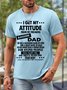 Men I get My Attitude From My Freaking Awesome Dad Waterproof Oilproof And Stainproof Fabric Casual Crew Neck T-Shirt