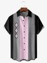 Geometric Art Chest Pocket Short Sleeve Casual Shirt