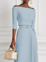 Morden Off The Shoulder Dress With No