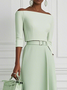 Morden Off The Shoulder Dress With No