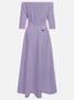 Morden Off The Shoulder Dress With No