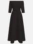 Morden Off The Shoulder Dress With No