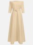 Morden Off The Shoulder Dress With No