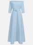 Morden Off The Shoulder Dress With No