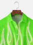 Flame Chest Pocket Short Sleeve Casual Shirt