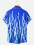 Flame Chest Pocket Short Sleeve Casual Shirt