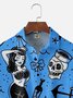 Mermaid Chest Pocket Short Sleeve Hawaiian Shirt