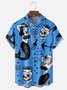 Mermaid Chest Pocket Short Sleeve Hawaiian Shirt