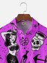 Mermaid Chest Pocket Short Sleeve Hawaiian Shirt