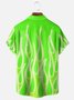 Flame Chest Pocket Short Sleeve Casual Shirt