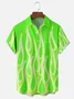 Flame Chest Pocket Short Sleeve Casual Shirt