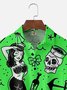 Mermaid Chest Pocket Short Sleeve Hawaiian Shirt
