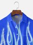 Flame Chest Pocket Short Sleeve Casual Shirt