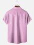 Geometric Stripe Chest Pocket Short Sleeve Casual Shirt