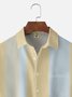 Geometric Stripe Chest Pocket Short Sleeve Casual Shirt