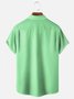 Geometric Stripe Chest Pocket Short Sleeve Casual Shirt