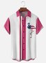 Flamingo Chest Pocket Short Sleeve Bowling Shirt