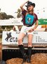 Coffee Jersey Casual Crew Neck T-shirt
