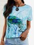 Turtles Short Sleeve Crew Neck Casual T-shirt