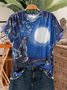 Casual Short Sleeve Round Neck Top