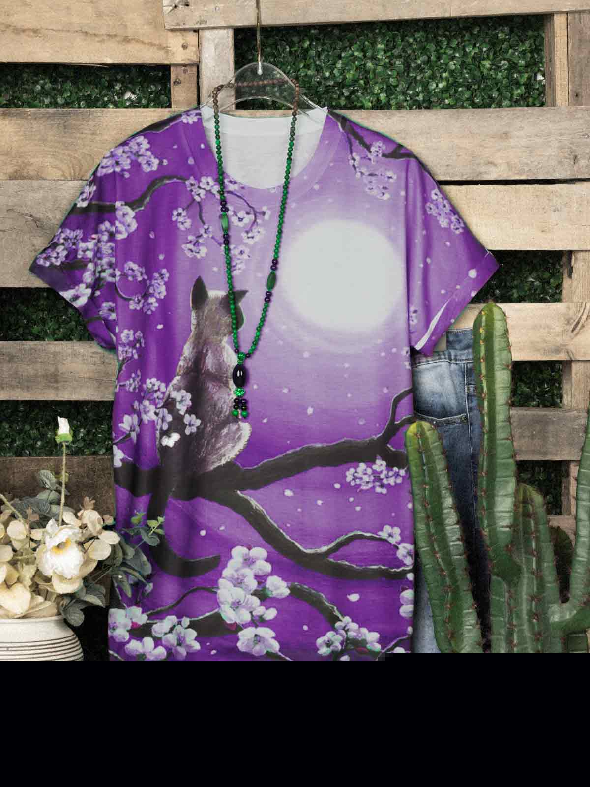 Casual Short Sleeve Round Neck Top