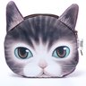 Mostata Women Lovely Cute 3D Cat Face Printed Coin Zipper Wallet Purse