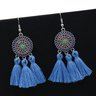 Mostata Womens Tassel Alloy Round Earring